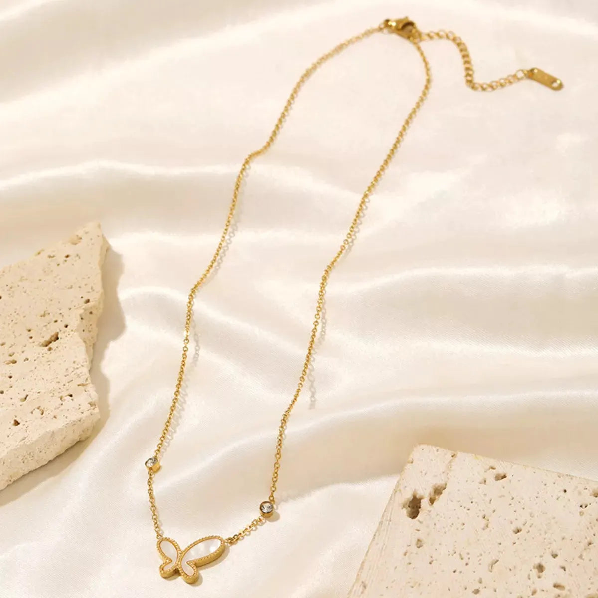 18K Gold-Plated Butterfly Necklace by Partner Label