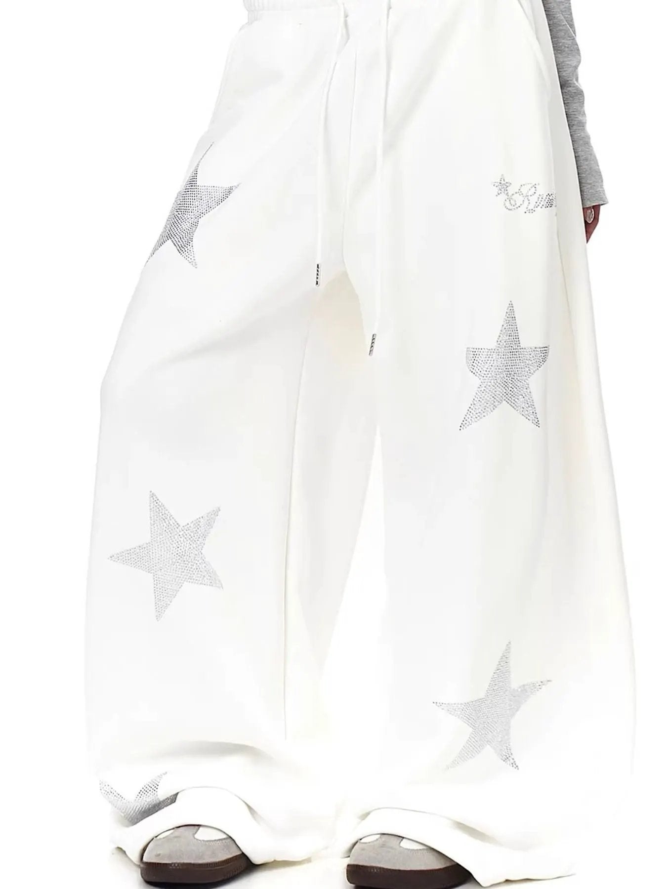 Men's Star-Embellished Wide Leg Pants by Partner Label