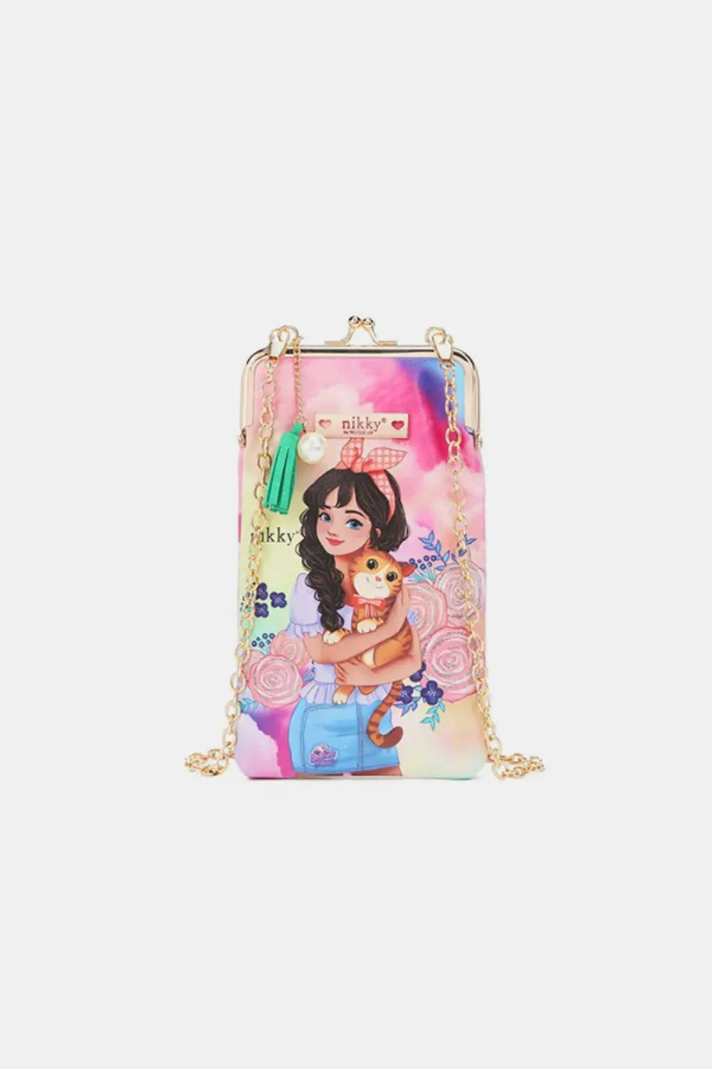 Nicole Lee USA Printed Kisslock Phone and Sunglass Purse by Nicole Lee USA