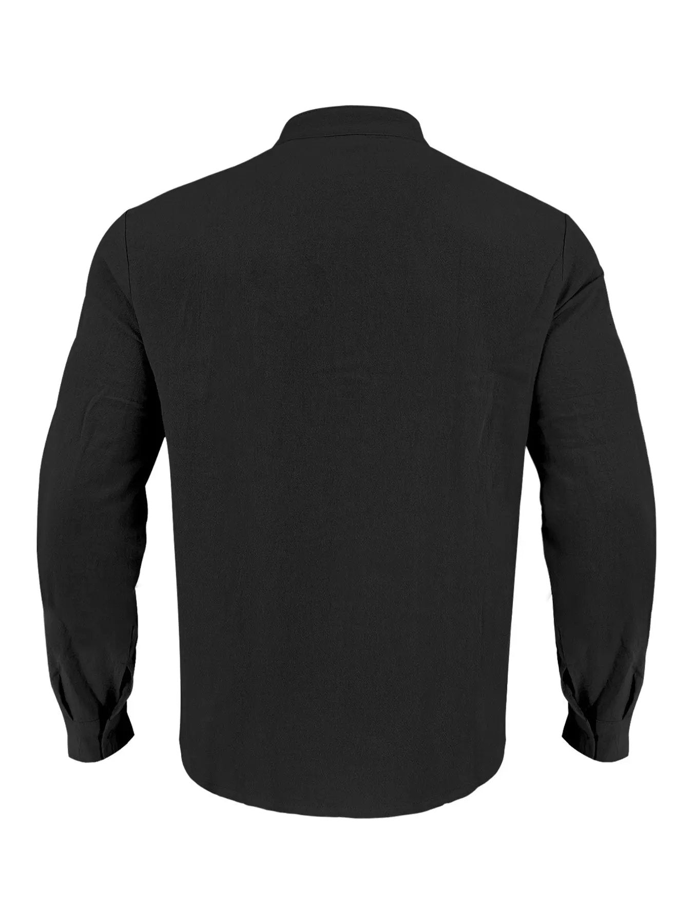 Men's Full Size Button Detail Long Sleeve Shirt Plus Size by Trendsi