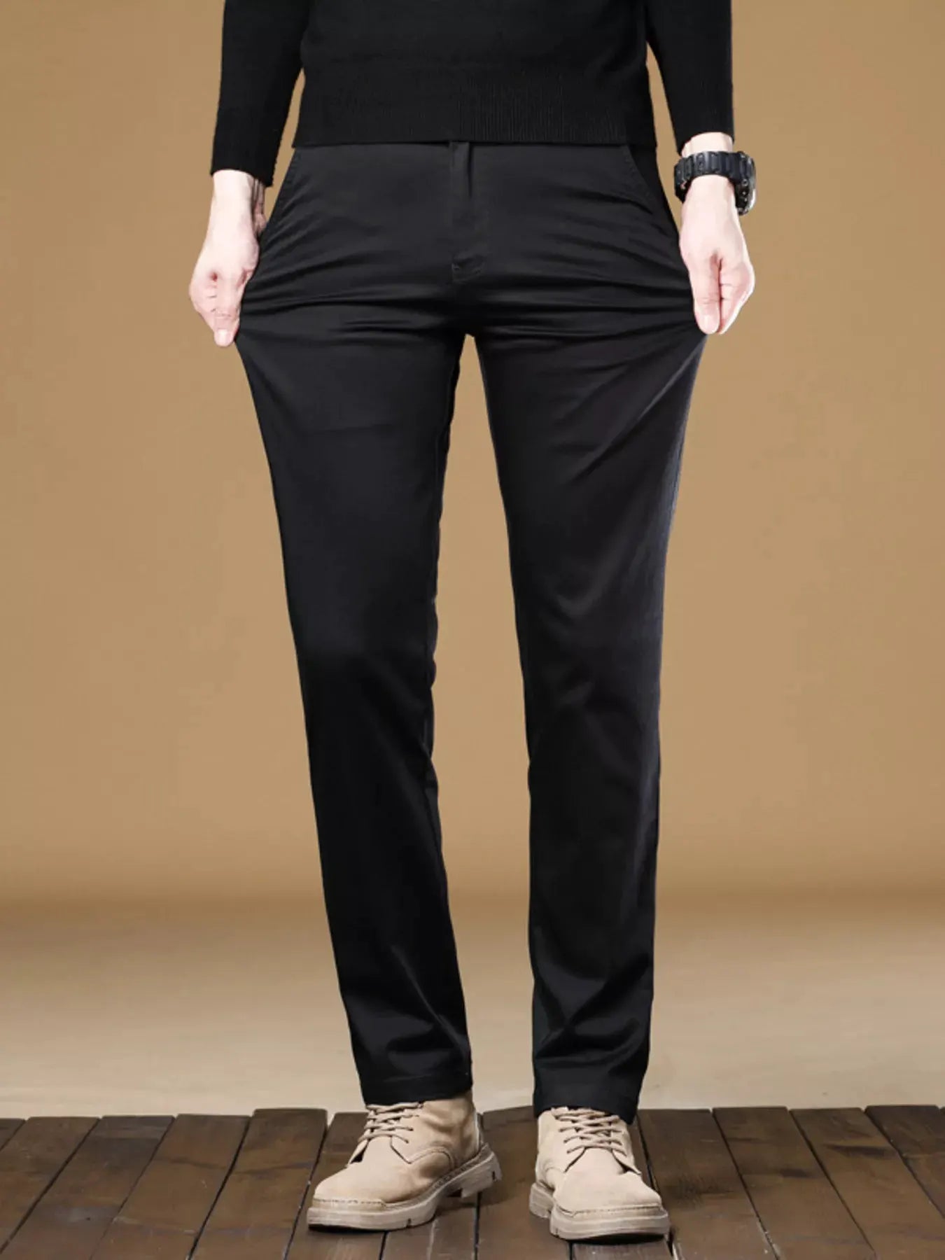 Men's Stretch Fit Casual Pants by Trendsi
