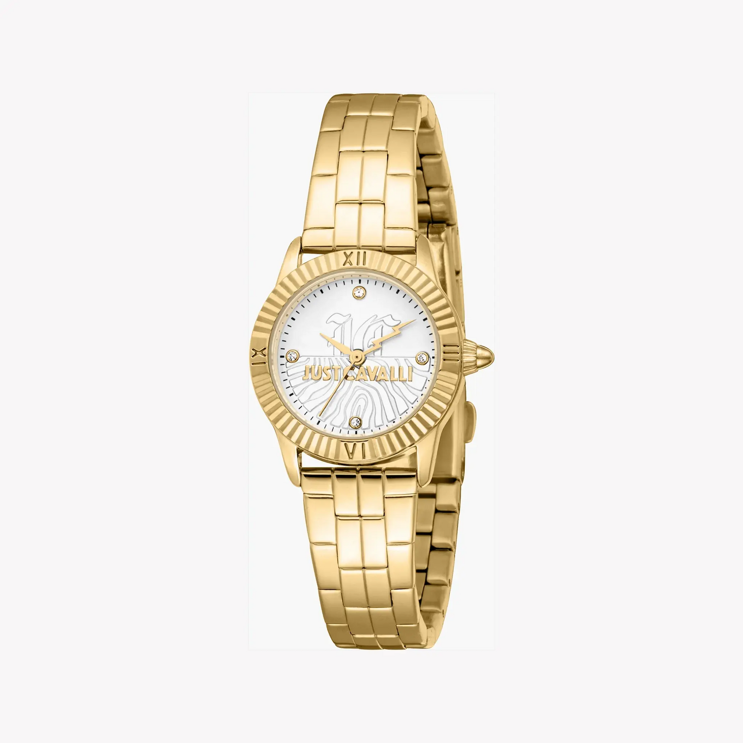 Just Cavalli Women's Gold Alloy Watch, Silver Dial | Jc1l328m0055 by JUST CAVALLI