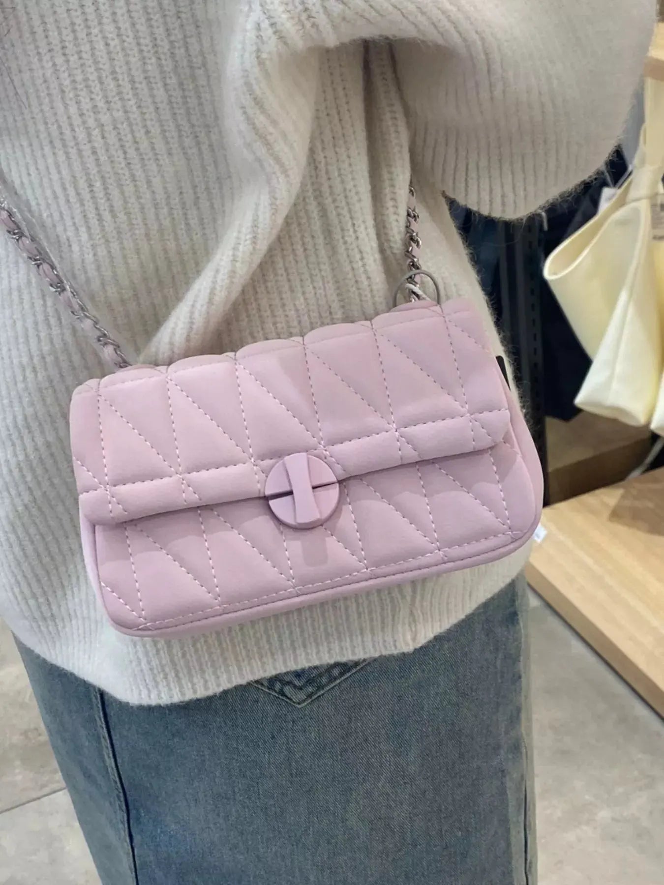 Quilted Flap Chain Crossbody Bag by Partner Label