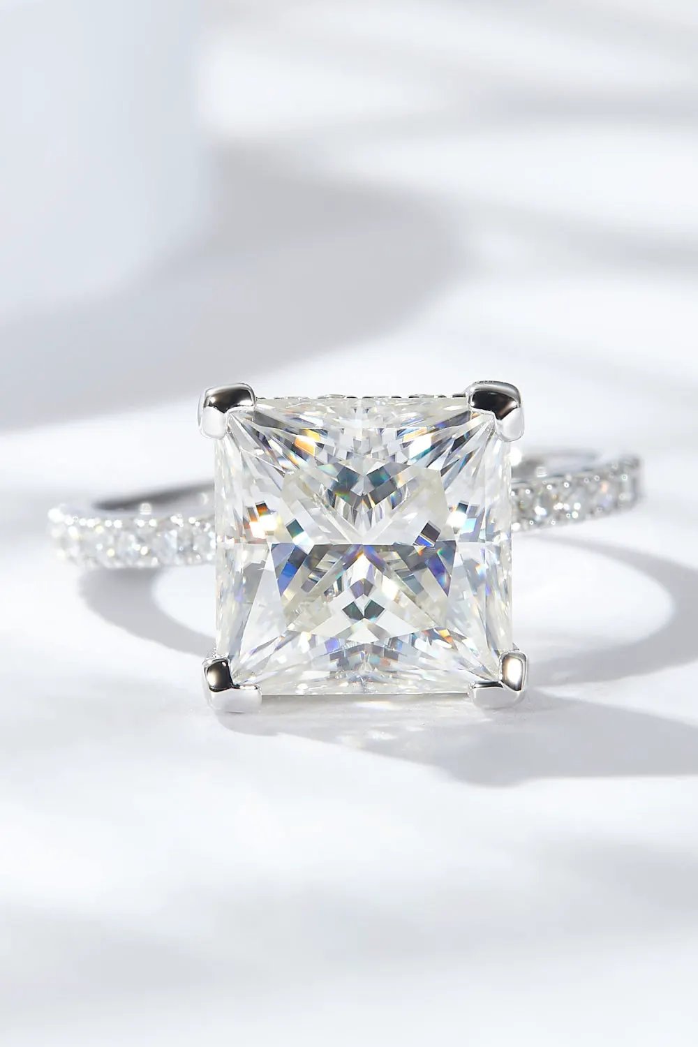 5.52 Carat Moissanite Side Stone Ring by Partner Label