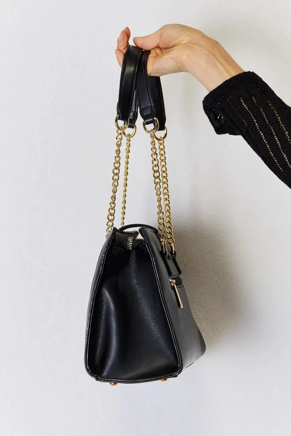 David Jones Quilted PU Leather Handbag by Partner Label