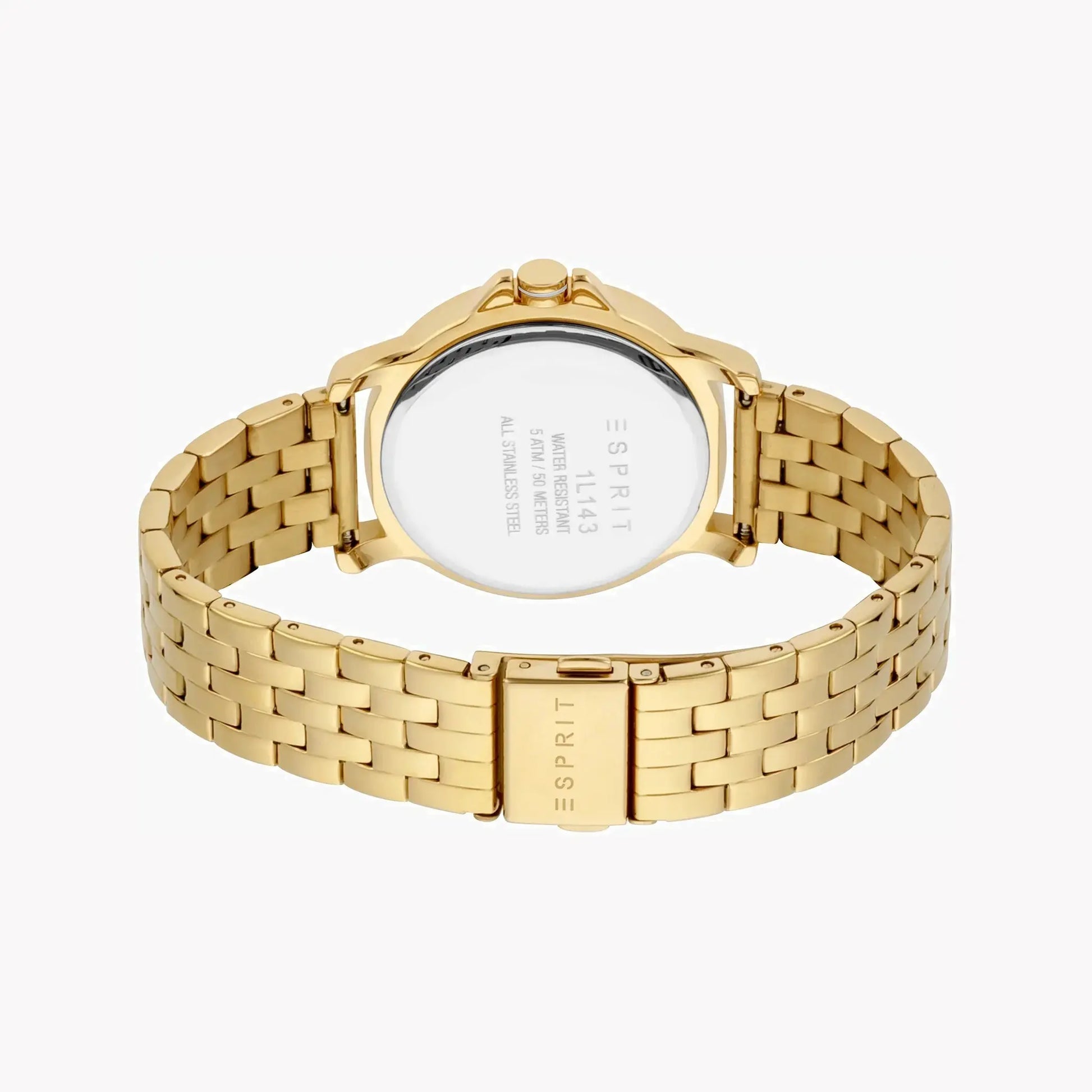 Esprit Women's Gold Stainless Steel Watch, Silver Dial | ES1L144M2045 by ESPRIT