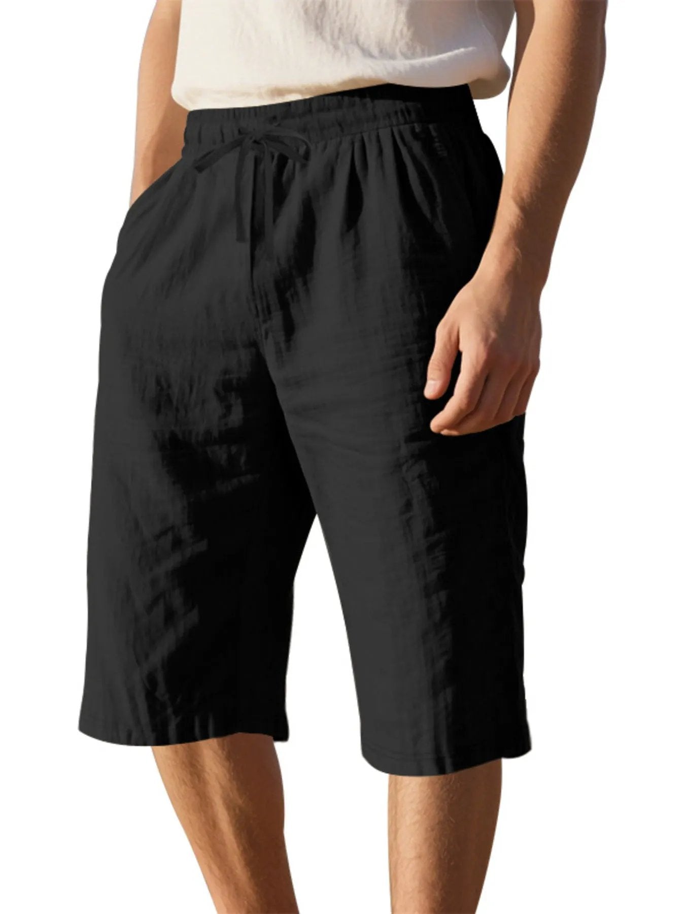 Men's Full Size Casual Drawstring Shorts Plus Size by Trendsi