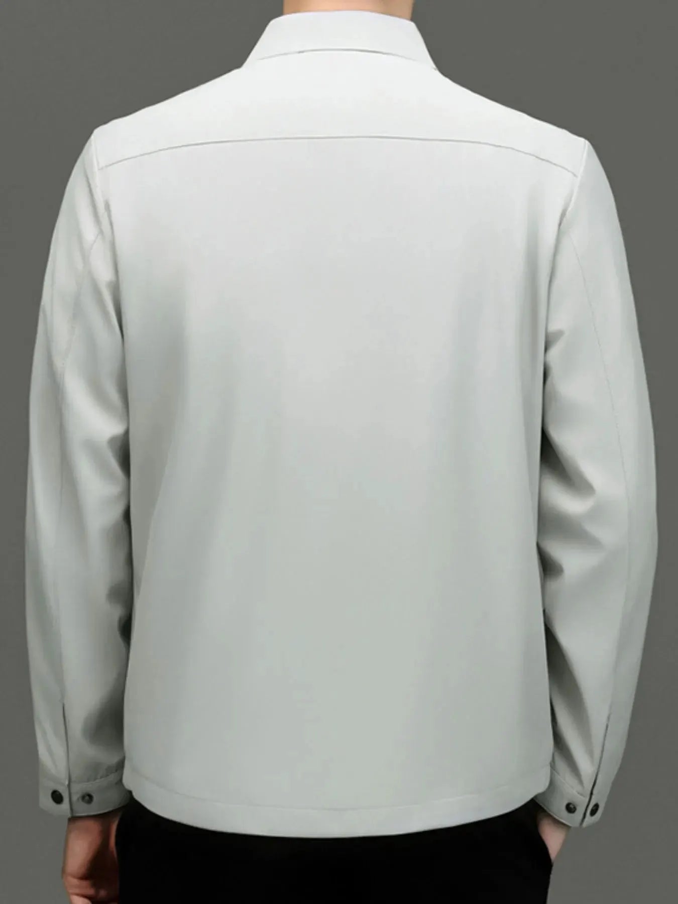 Men's Plus Size Button Up Long Sleeve Jacket by Partner Label