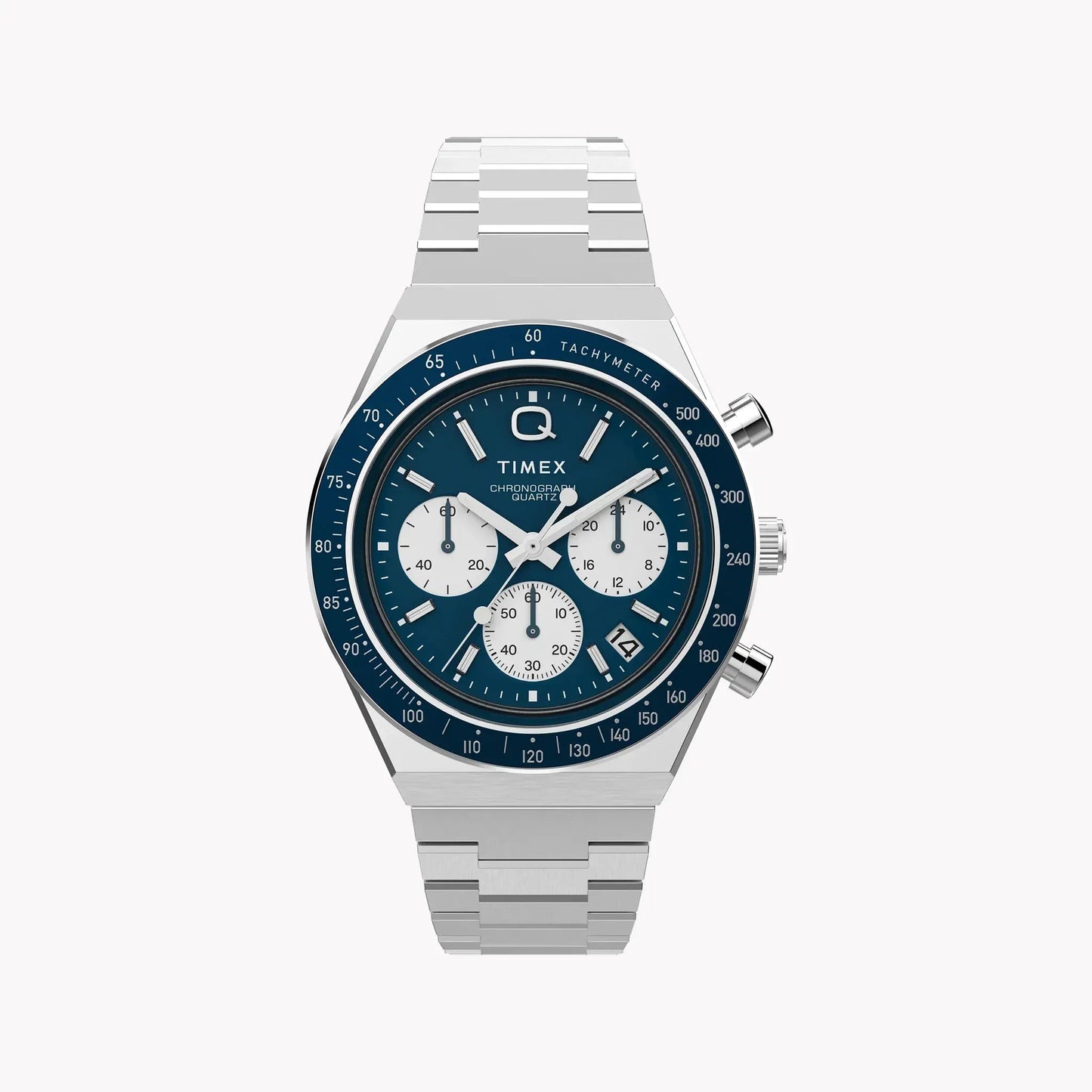 Timex Men's Stainless Steel Blue Dial Watch, Silver | Tw2w51600 by TIMEX