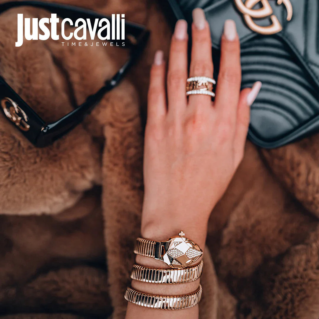 Just Cavalli Women's Gold Stainless Steel Watch, Champagne Dial | Jc1l073m0025-3
