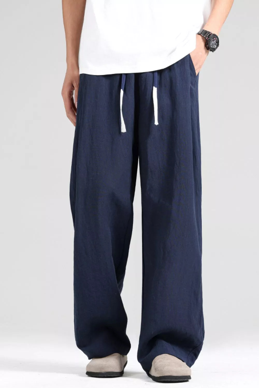 Men's Plus Size Wide Leg Pants by Partner Label