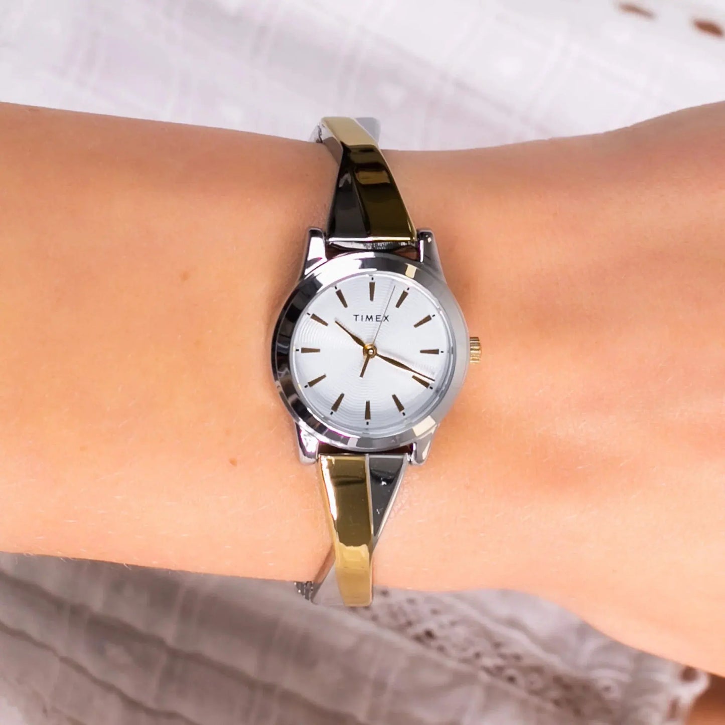 Timex Women's Silver Stainless Steel Watch, Silver Dial | Tw2r98700 by TIMEX