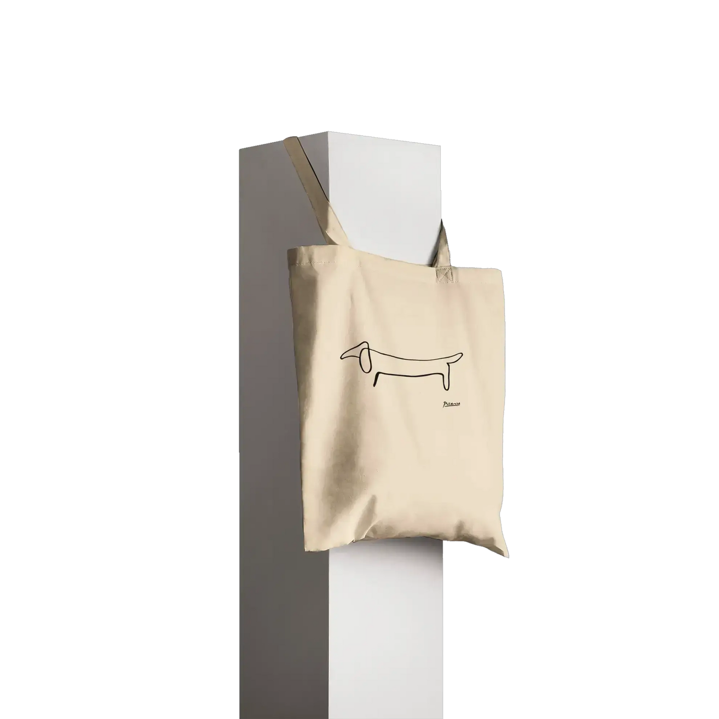 Pablo Picasso Dachshund Dog (Lump) artwork tote bag by Art-O-Rama Shop