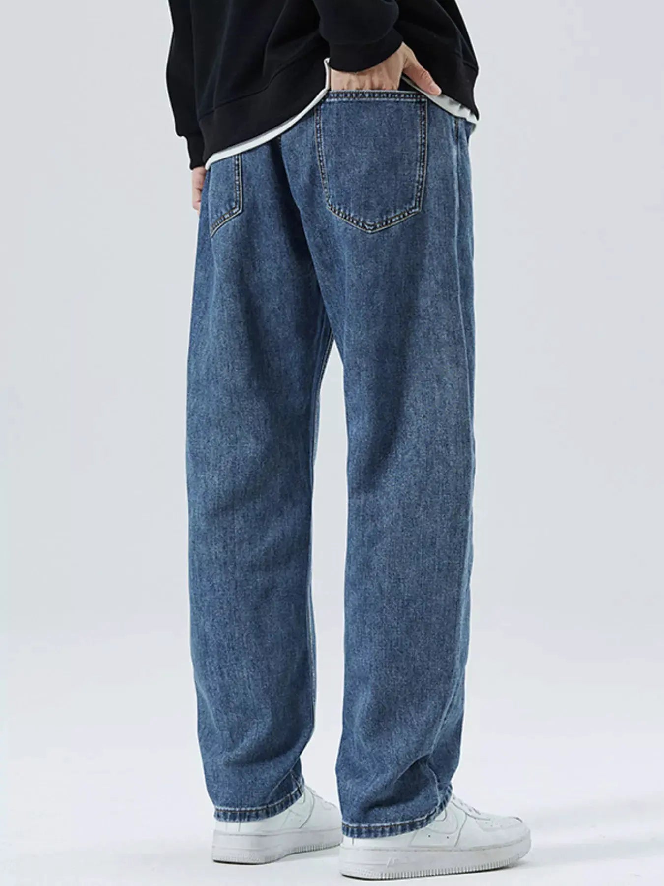 Men's Full Size Loose Fit Straight Leg Jeans Plus Size by Partner Label