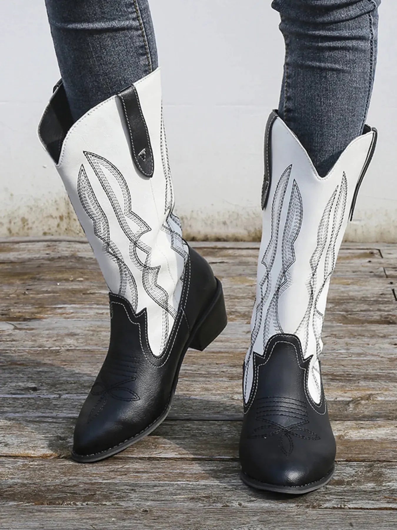 Western Embroidered Cowgirl Boots by Partner Label