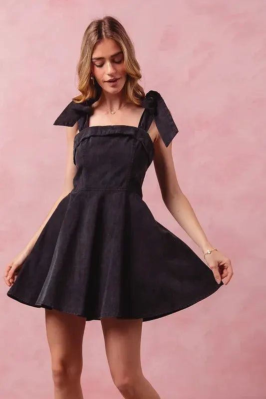 SO ME Fit and Flare Washed Gameday Dress by SO ME