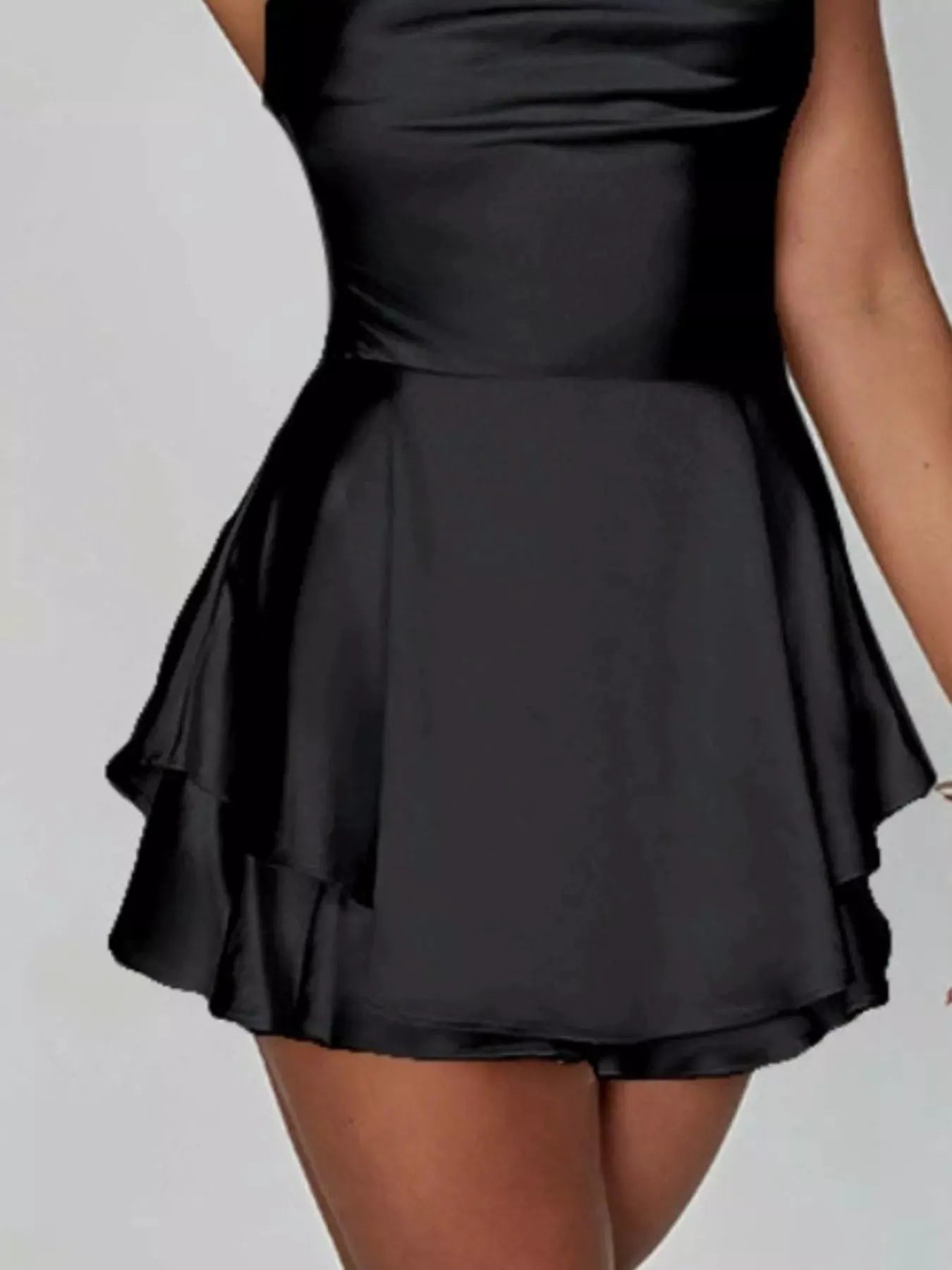 Backless Layered Ruffled Cami Dress by Partner Label