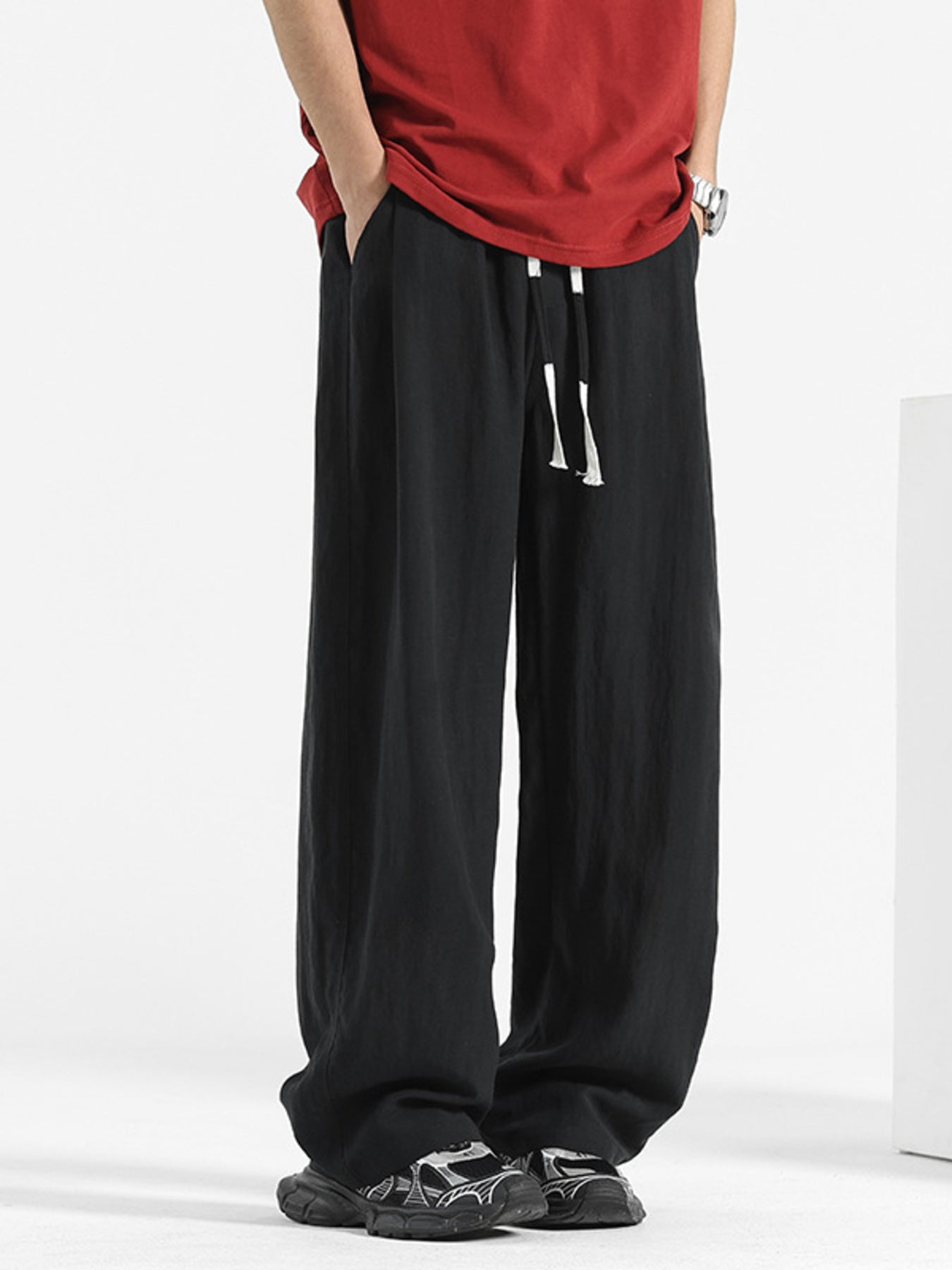 Men's Plus Size Loose Fit Drawstring Pants by Partner Label