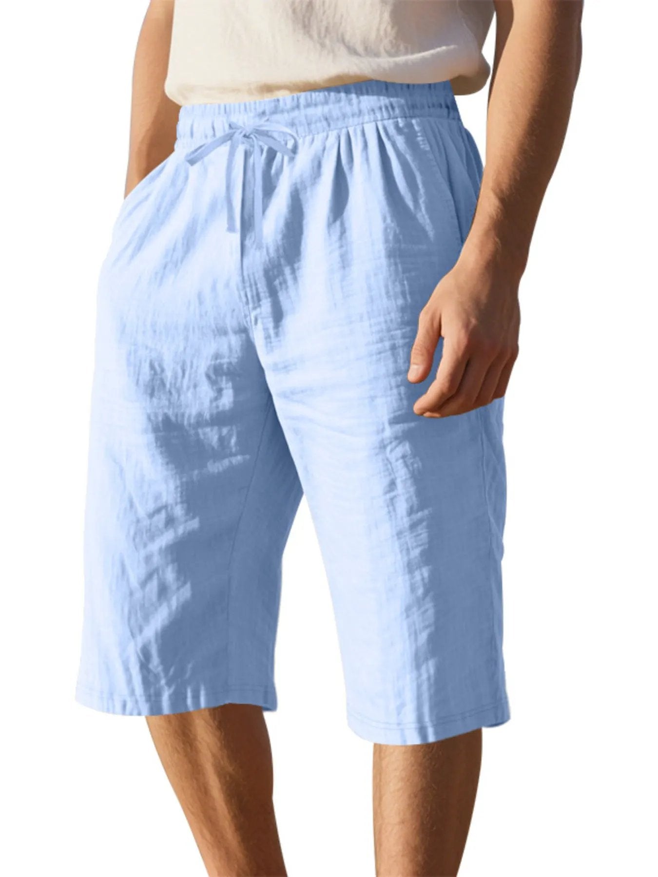Men's Full Size Casual Drawstring Shorts Plus Size by Trendsi