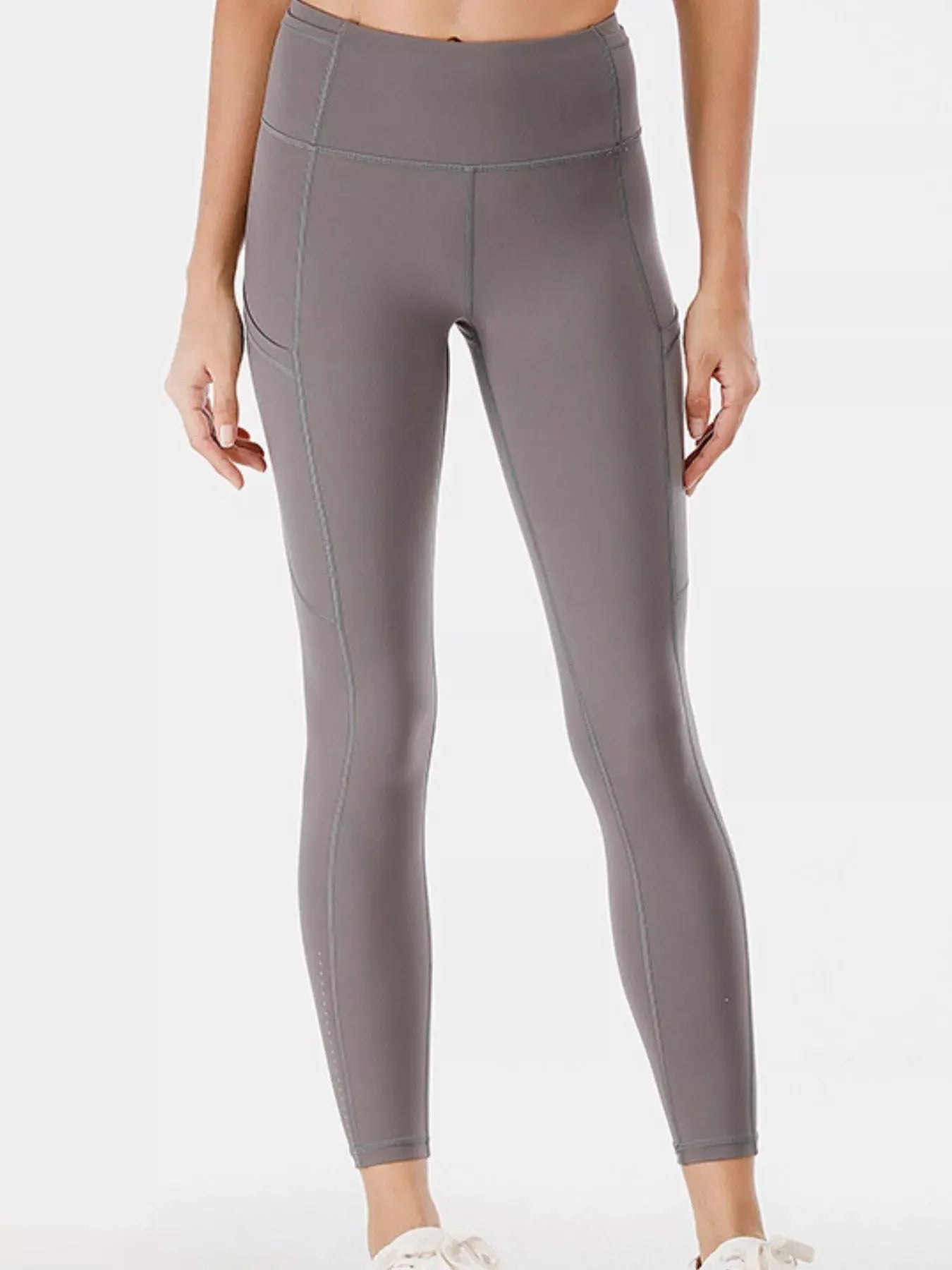 Full Size High-Waisted Active Leggings with Pockets Plus Size by Partner Label