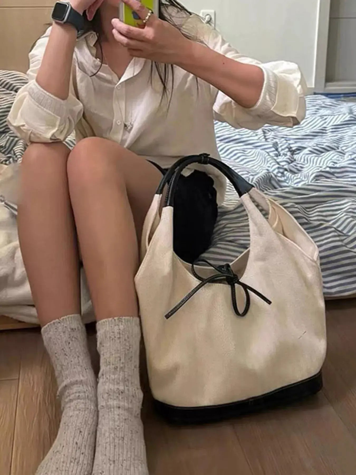 Tie Detail Shoulder Bag by Partner Label