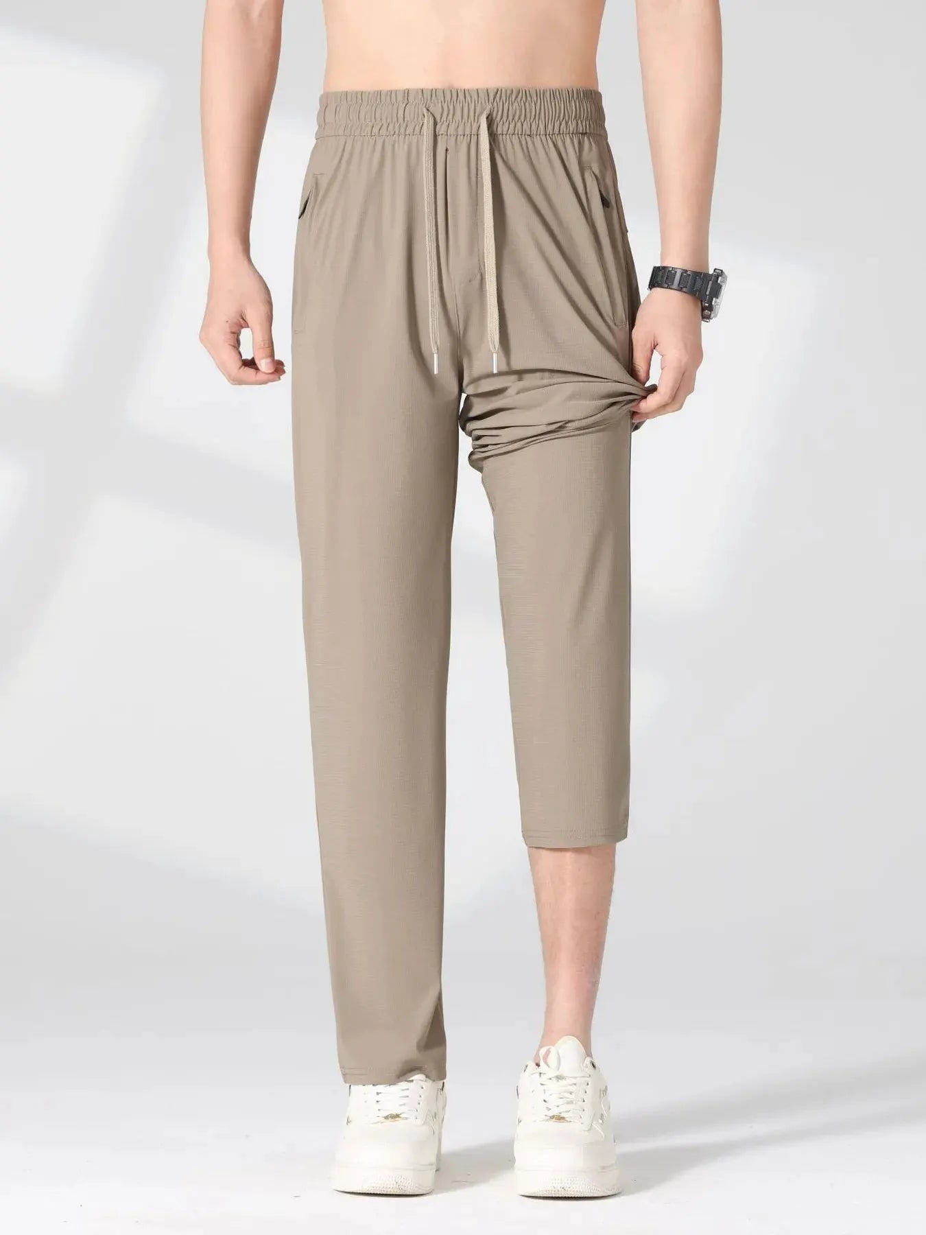 Men's Plus Size Casual Lightweight Quick-Dry Pants by Trendsi