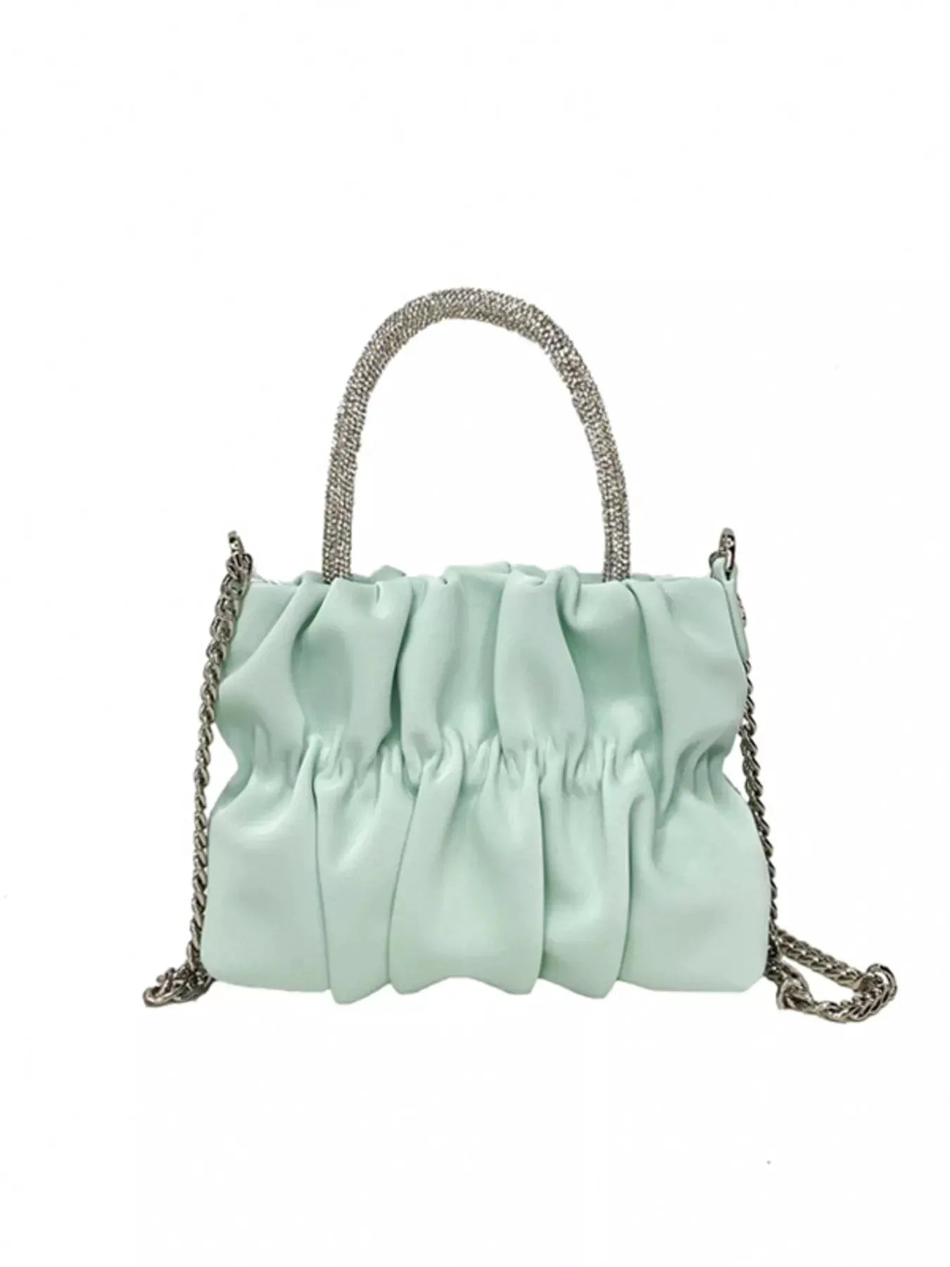 Ruched Chain Crossbody Bag by Partner Label