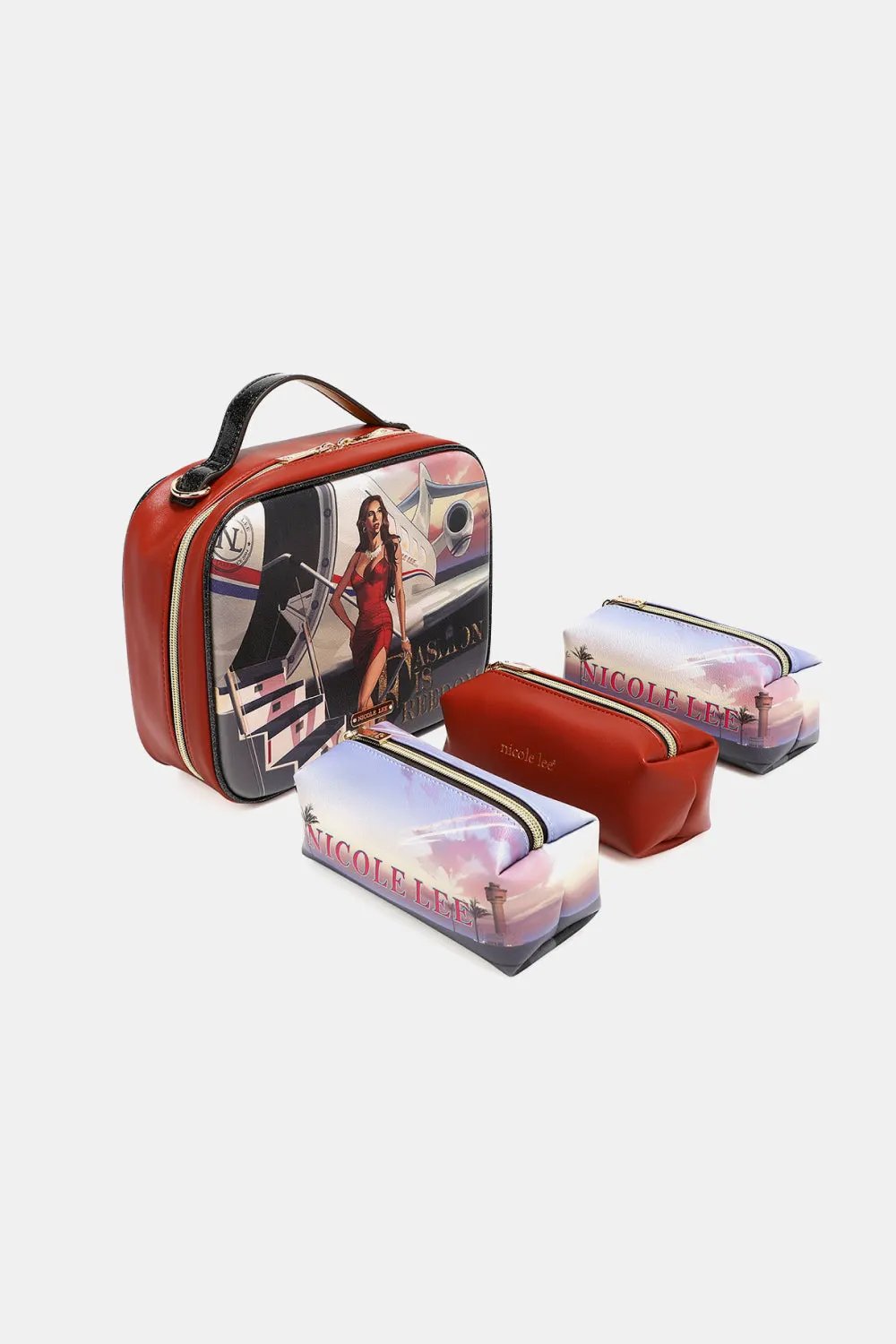 Nicole Lee USA Printed Handbag with Three Pouches by Nicole Lee USA