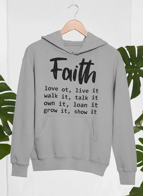 Faith Love It Live It Hoodie by Merch