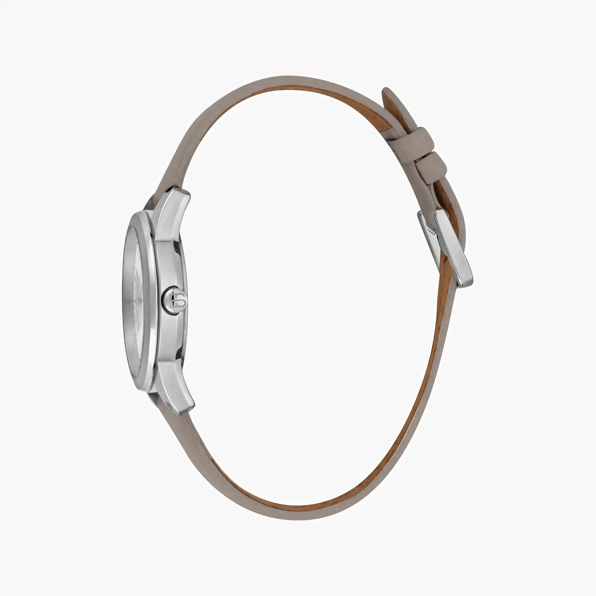 Esprit Women's Grey Leather Watch, Silver Dial | Es1l202m0015 by ESPRIT
