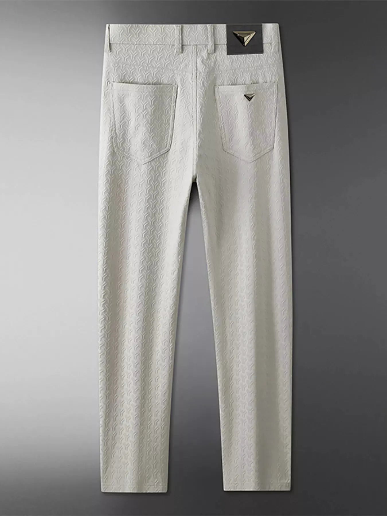 Men's Textured Straight-Leg Pants by Trendsi