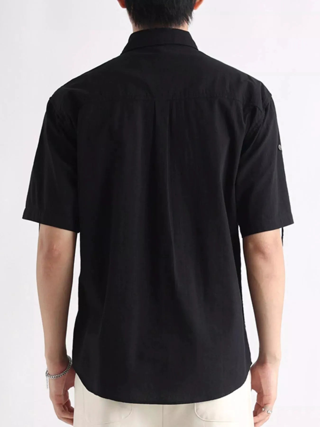 Men's Plus Size Short Sleeve Button-Down Shirt by Trendsi