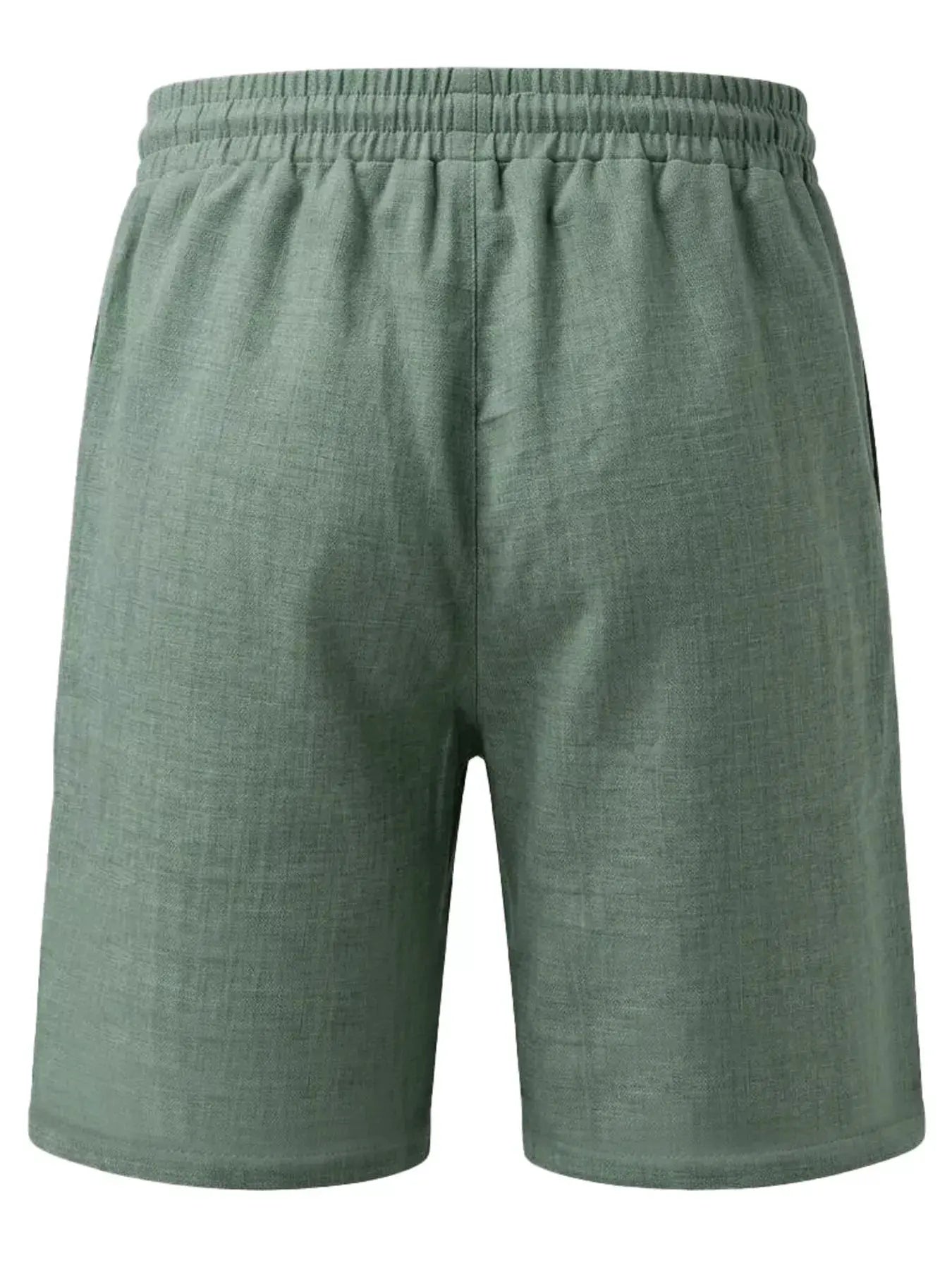Men's Full Size Linen Blend Drawstring Shorts Plus Size by Partner Label