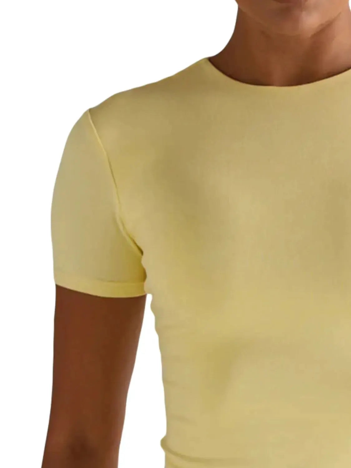 Round Neck Short Sleeve Swim Top by Partner Label