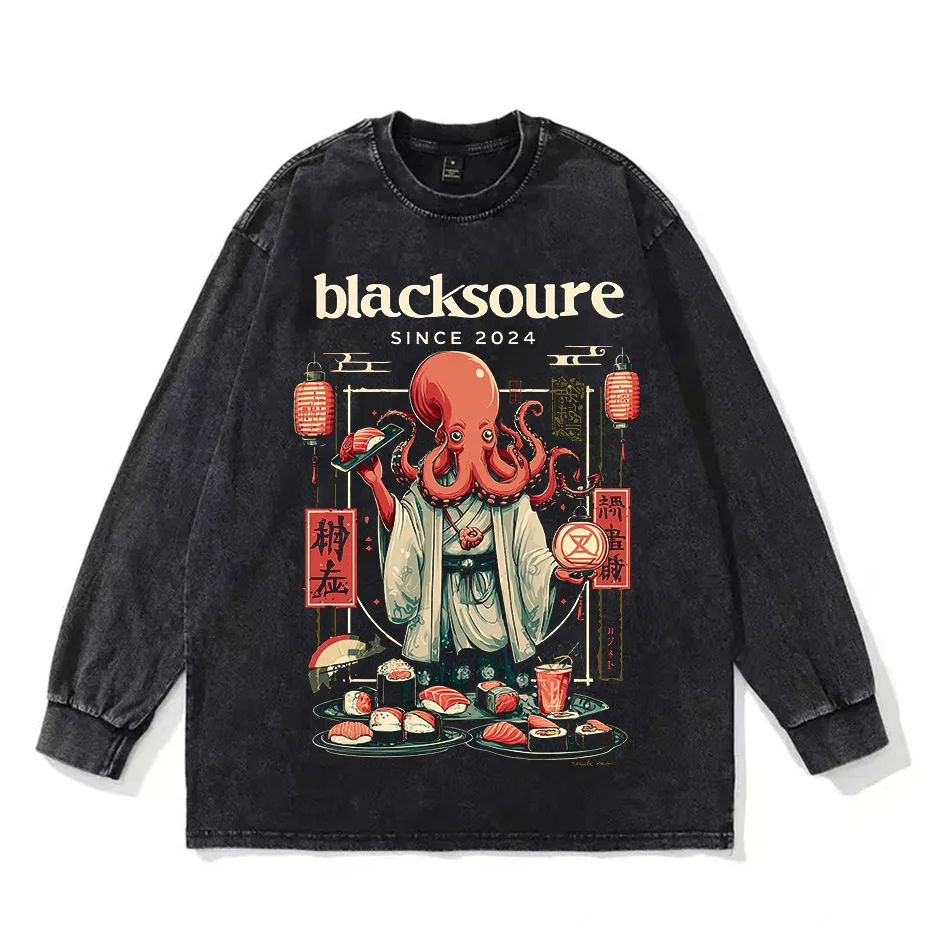 Octopus Ocean Graphic T-Shirt Cute Creative Unisex Tee-1