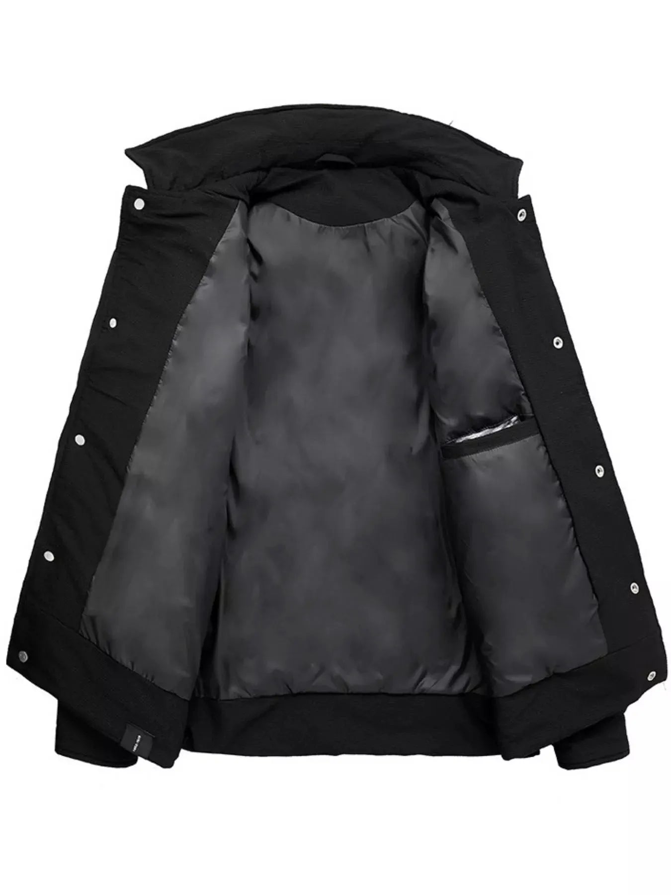Men's Plus Size Quilted Snap-Down Padded Coat by Partner Label