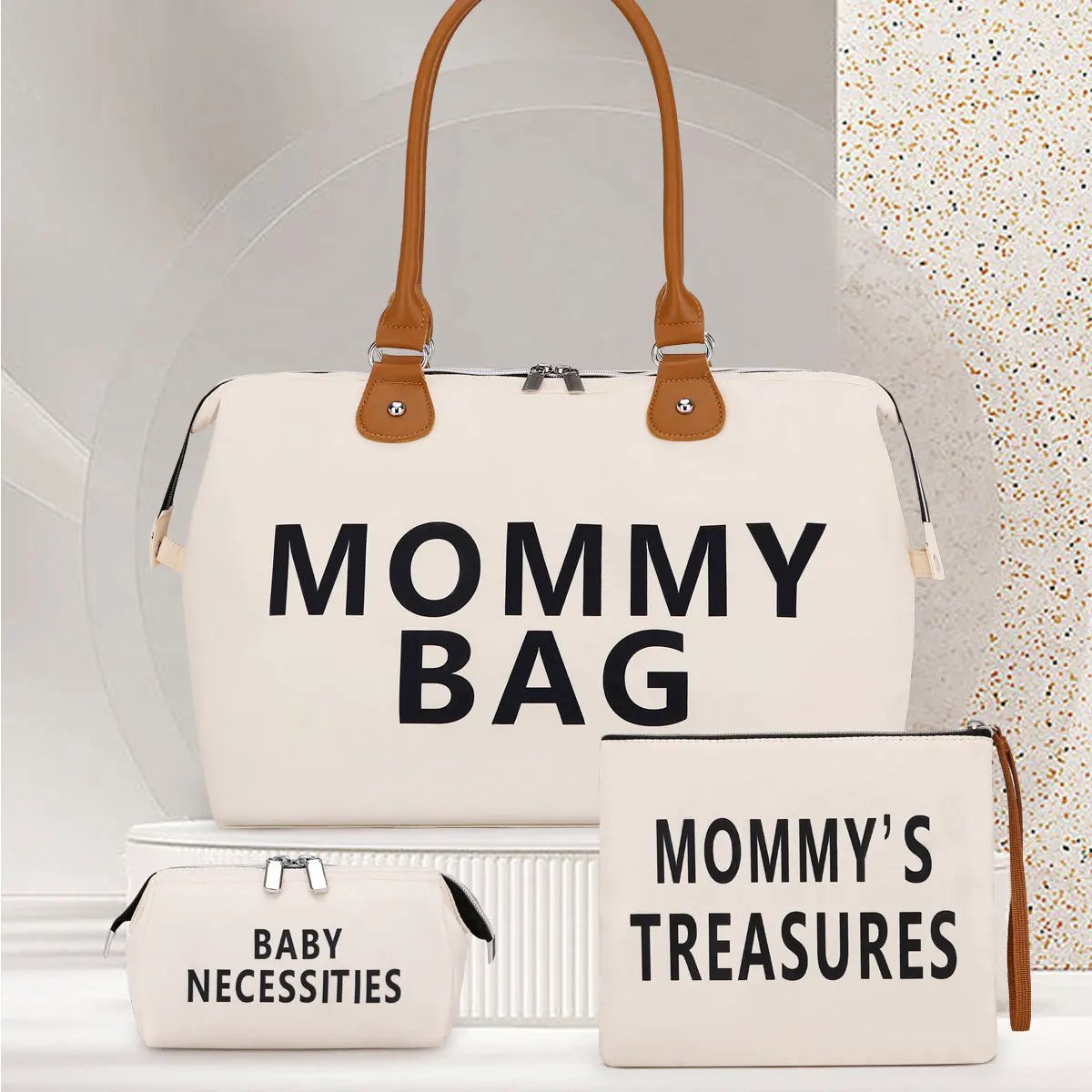 Travel bag Mommy Bag three-piece shoulder bag Tote bag Dry and wet separation by Dropsure
