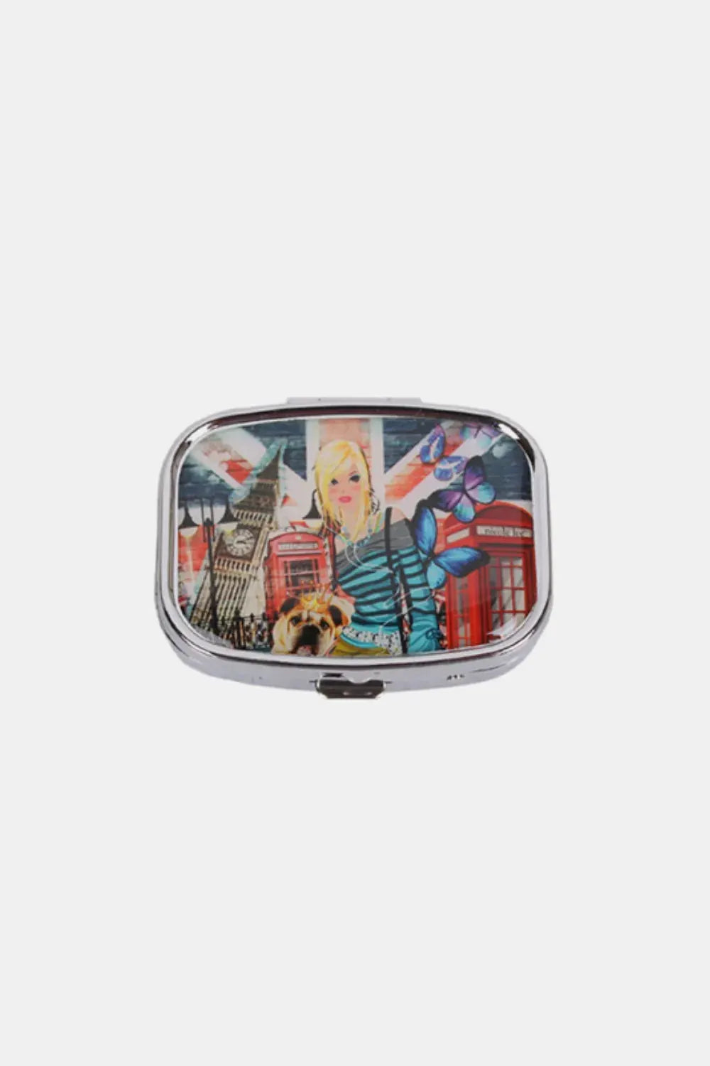 Nicole Lee USA Print Metallic Rectangular Pill Case by Nicole Lee USA