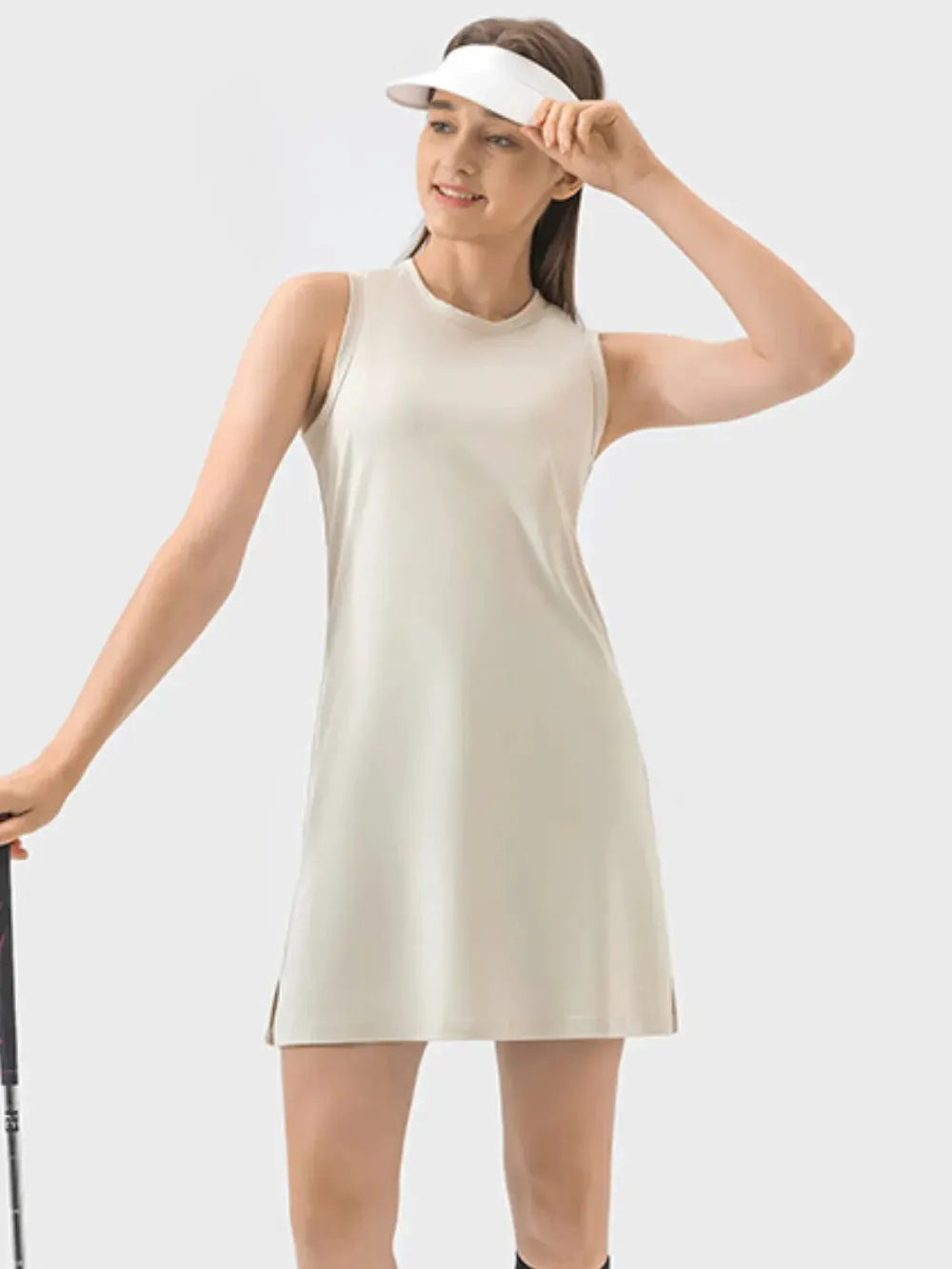 Millennia Round Neck Sleeveless Active Dress by Millennia