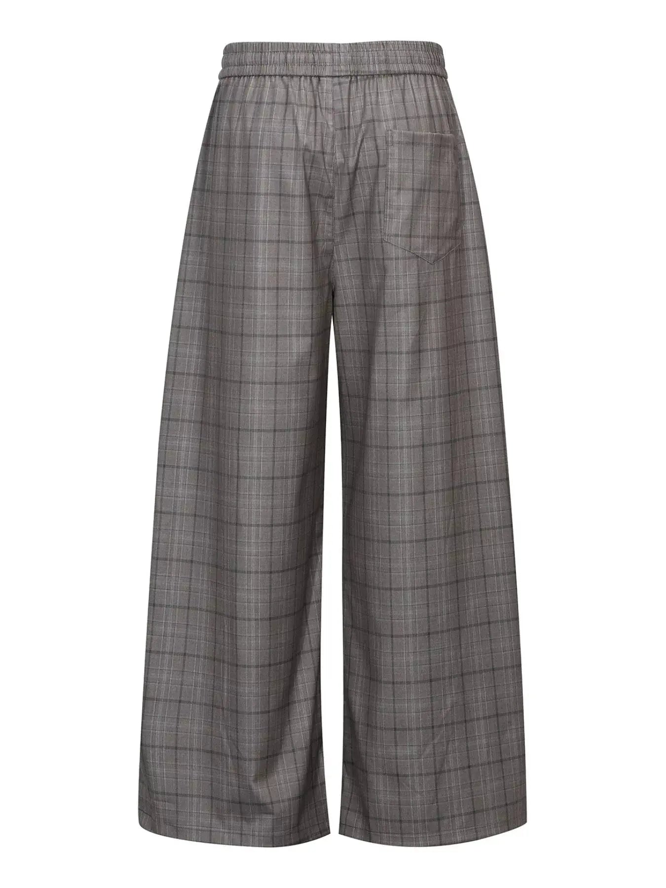 Men's Plaid Wide-Leg Pants by Trendsi
