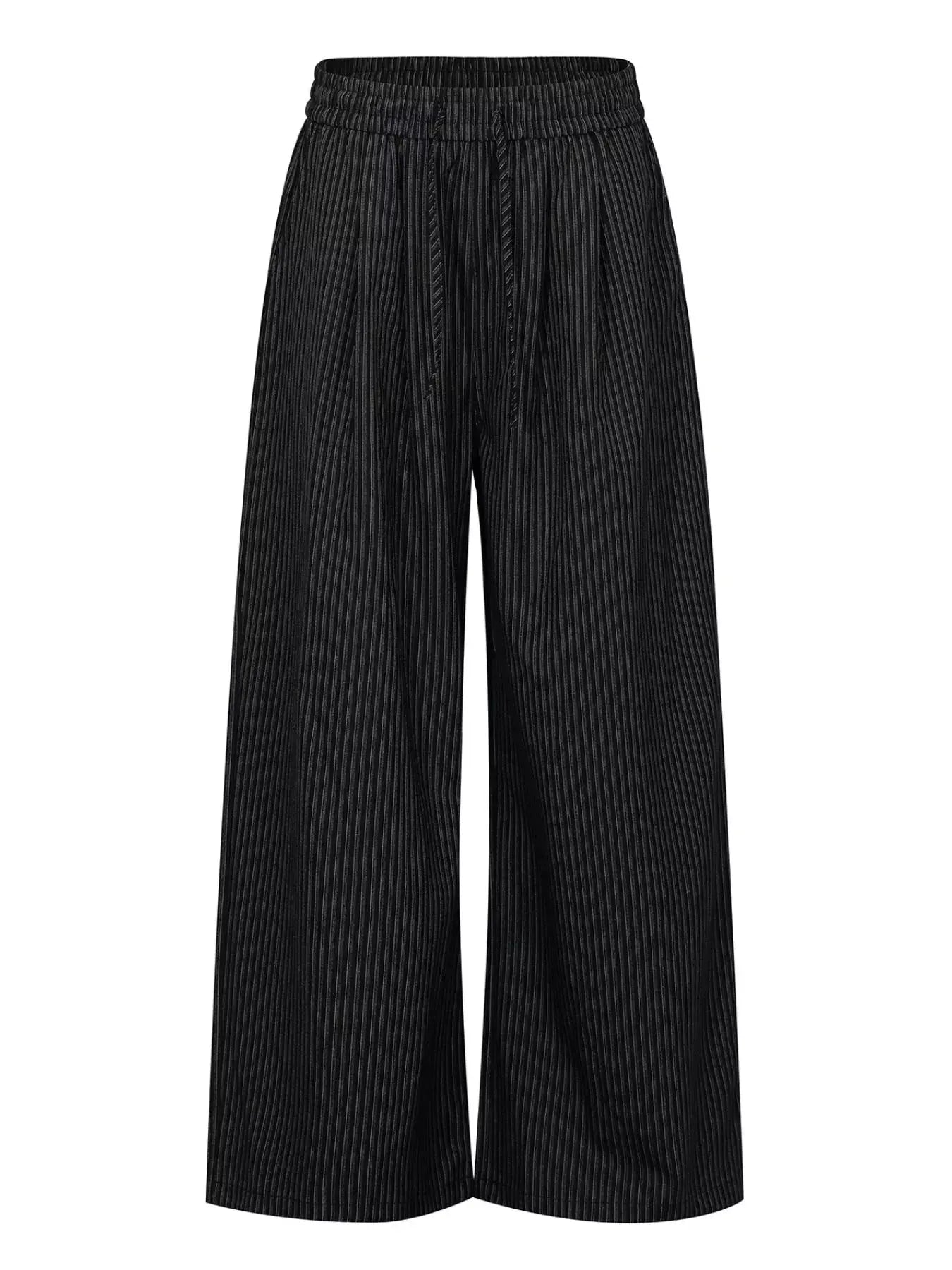Men's Striped Wide-Leg Drawstring Pants by Trendsi