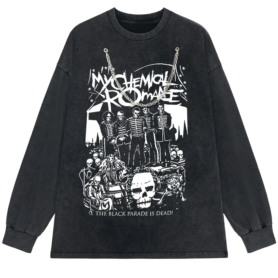 My Chemical Romance Black Parade Oversized T-Shirt Women Punk Emo Rock Tee-2