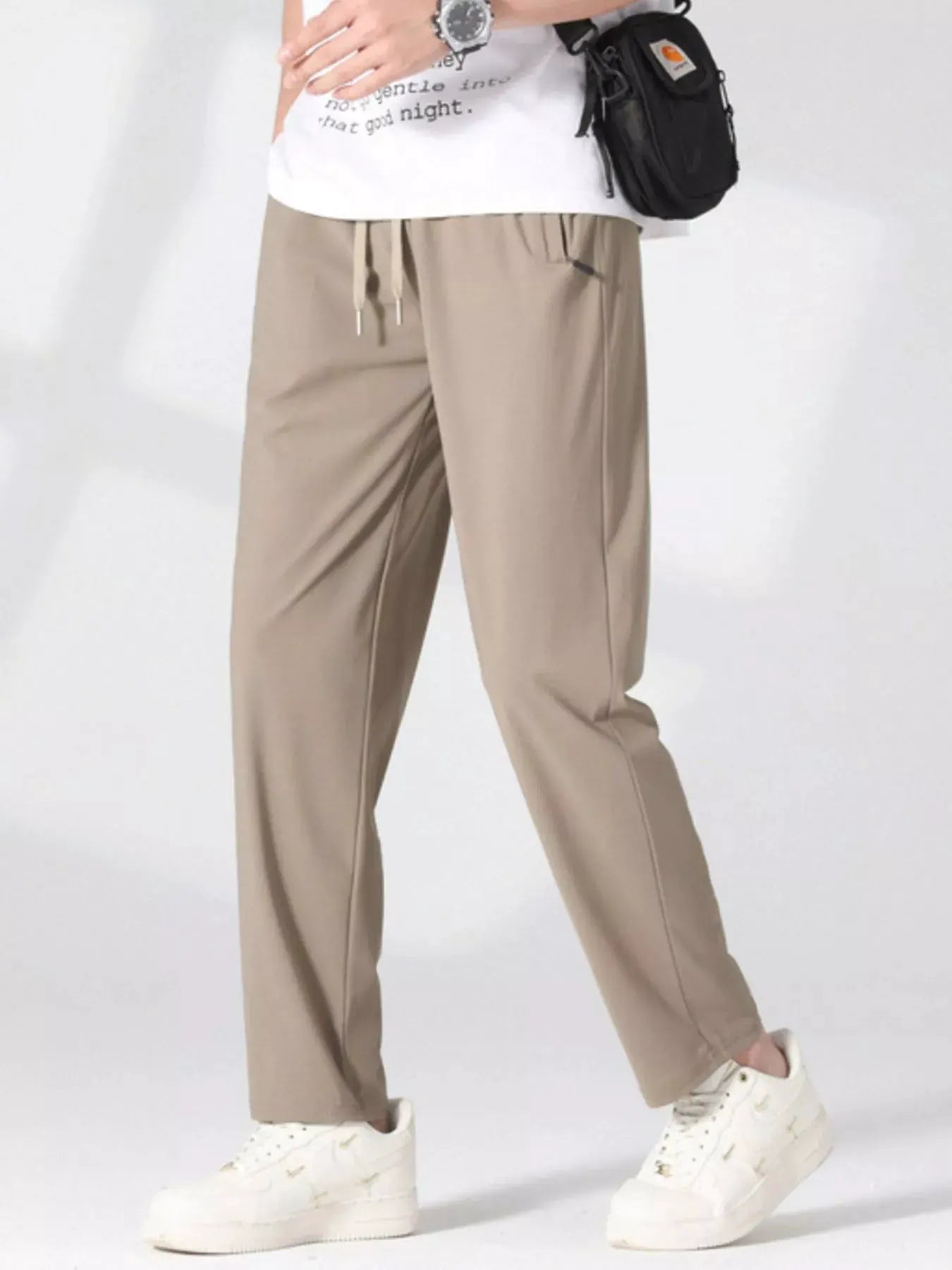Men's Plus Size Casual Lightweight Quick-Dry Pants by Trendsi
