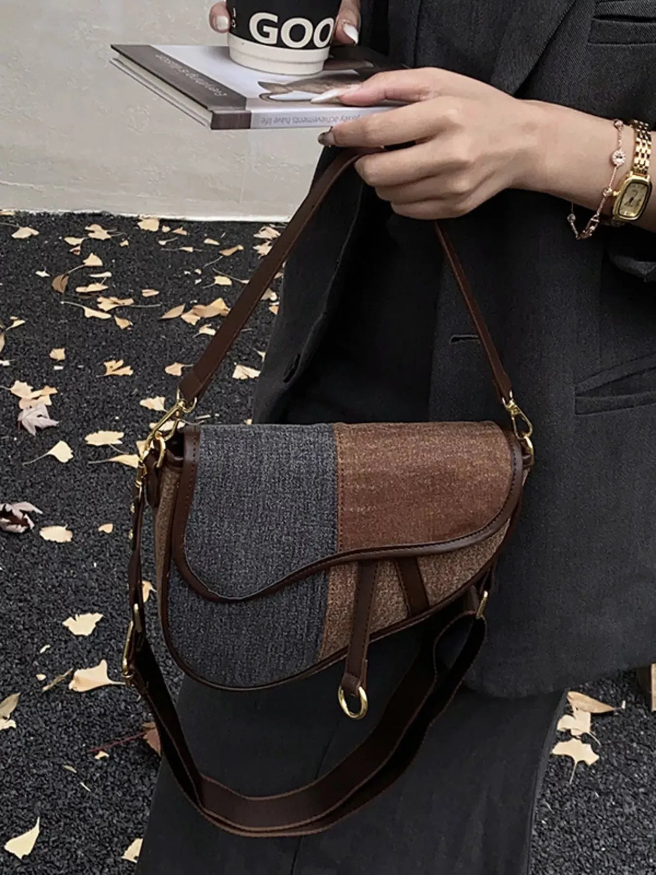 Adjustable Strap Crossbody Bag by Partner Label