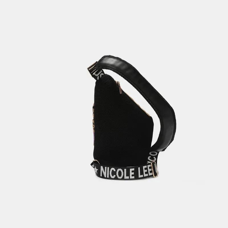 Nicole Lee USA Vegan Leather Leopard & Lip Pattern Crossbody Bag by Nicole Lee USA