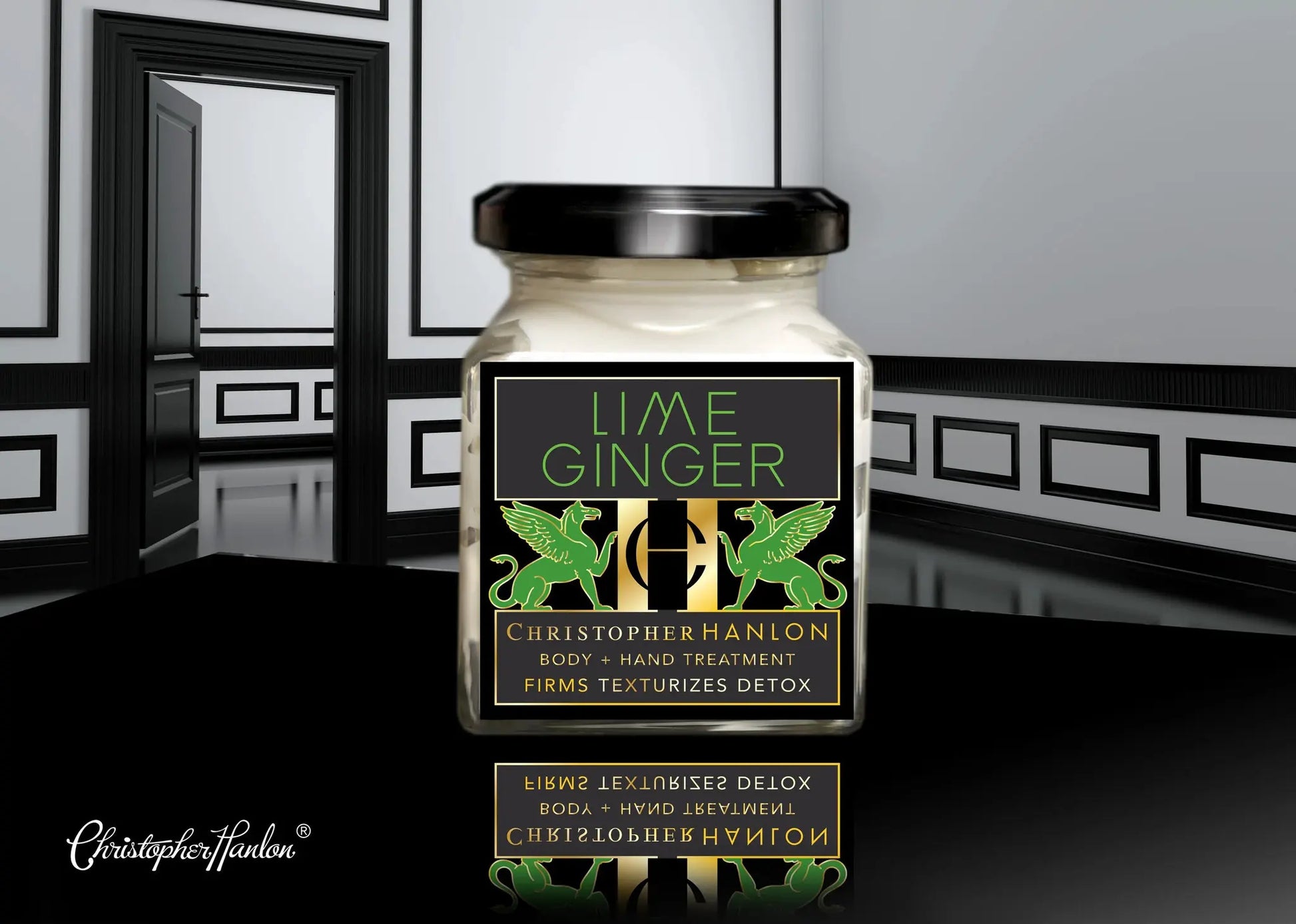 LIME + WHITE GINGER. BODY + HAND TREATMENT by CHRISTOPHER HANLON®