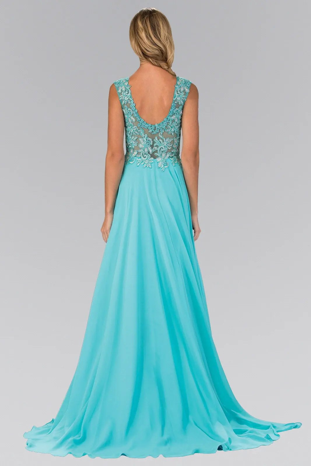 Dress Bead Embellished Chiffon Floor Length Evening Wear Prom by Tux-USA