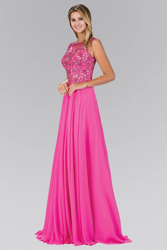 Dress Bead Embellished Chiffon Floor Length Evening Wear Prom by Tux-USA
