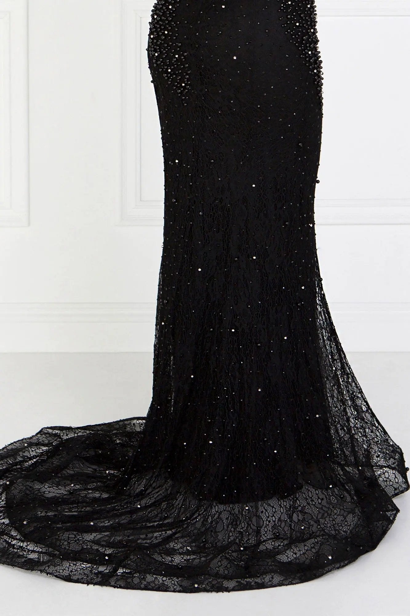 Lace Mermaid Long Dress with Beads Embellished by Tux-USA