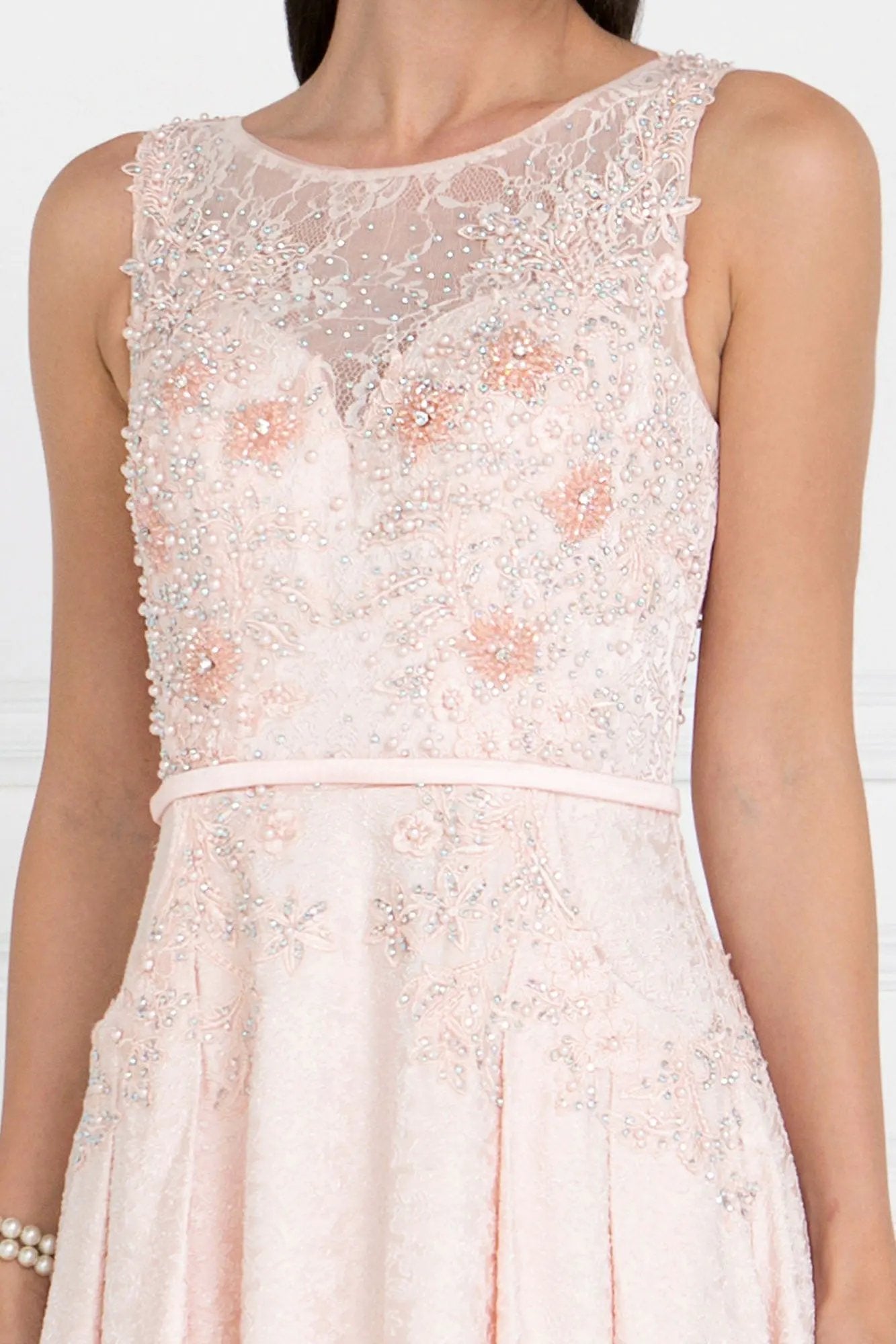 Jacquard Illusion Sweetheart A-Line Long Dress by Tux-USA